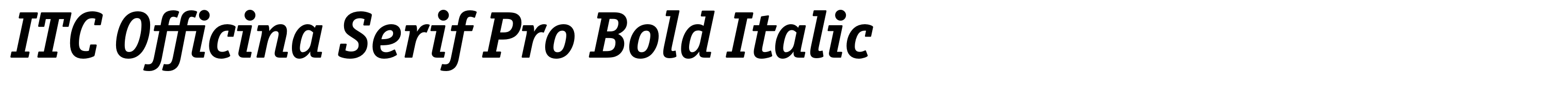 ITC Officina Serif Pro Bold Italic